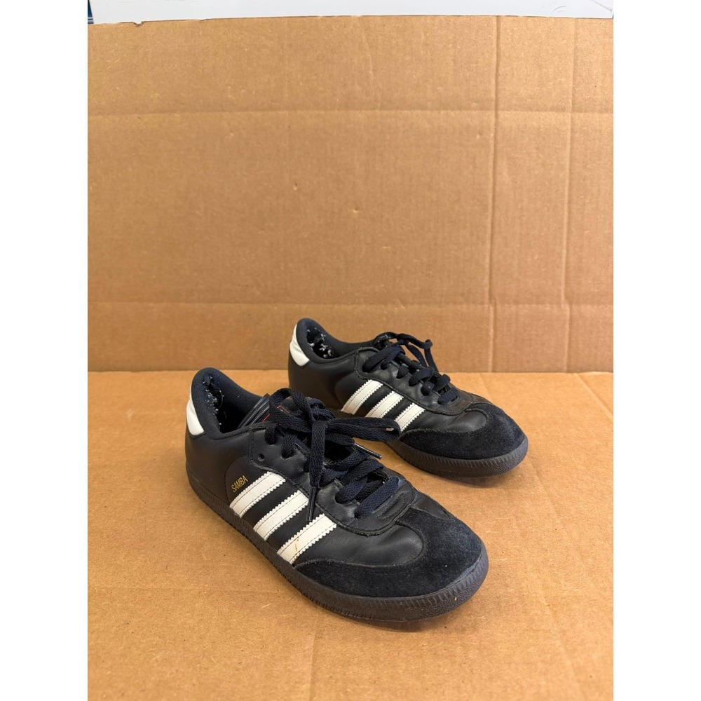 Adidas Samba Classic Lace Up Sneakers Black White 036516 Youth Size 4.5 US